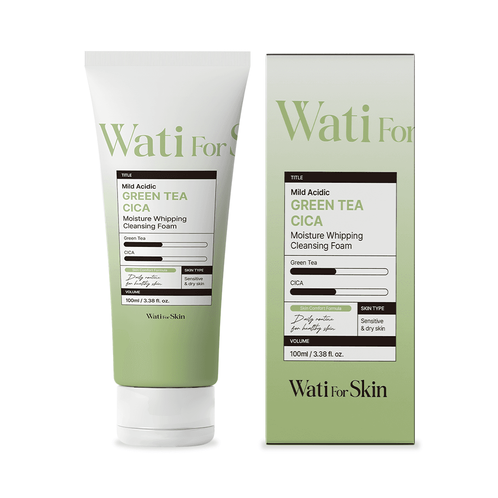 Mild Acidic Green Tea CICA Moisture Whipping Cleansing Foam
