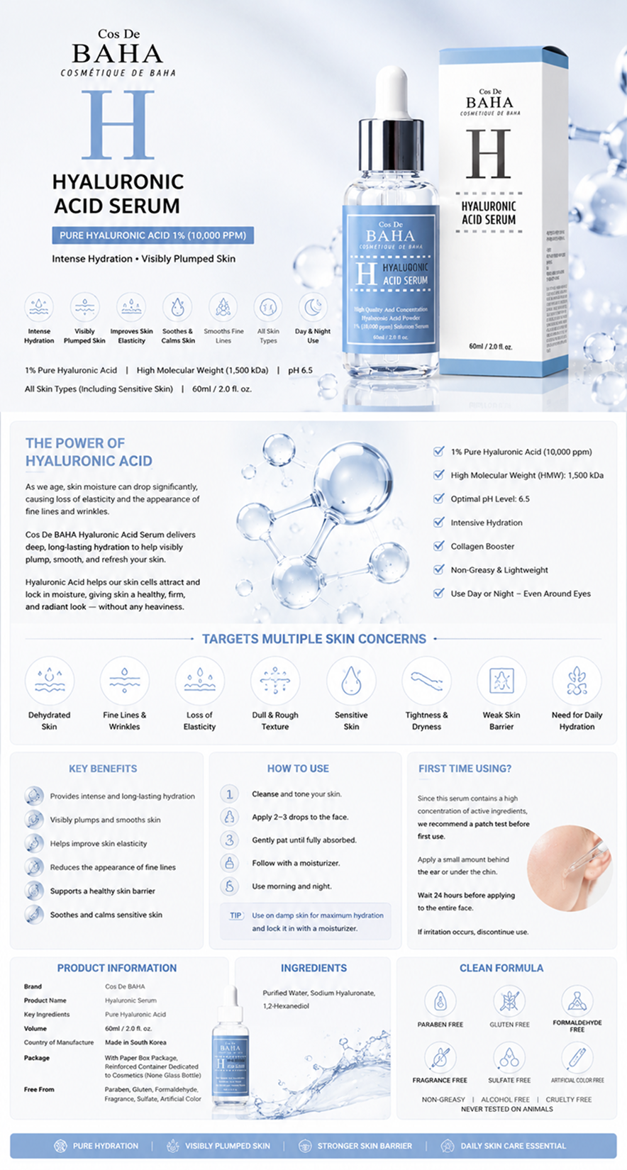Pure Hyaluronic Serum (H) details