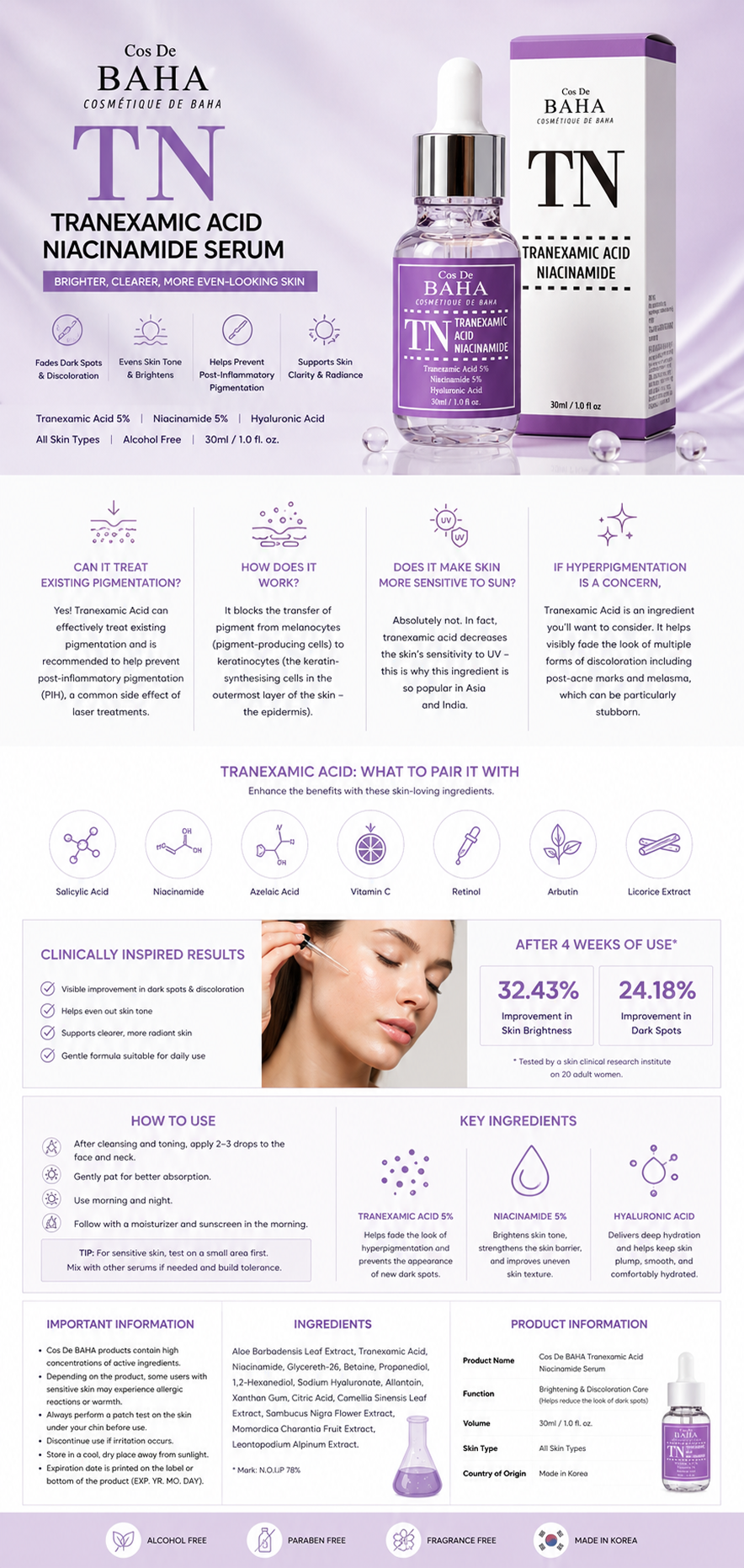 Tranexamic Acid Serum (TN) details