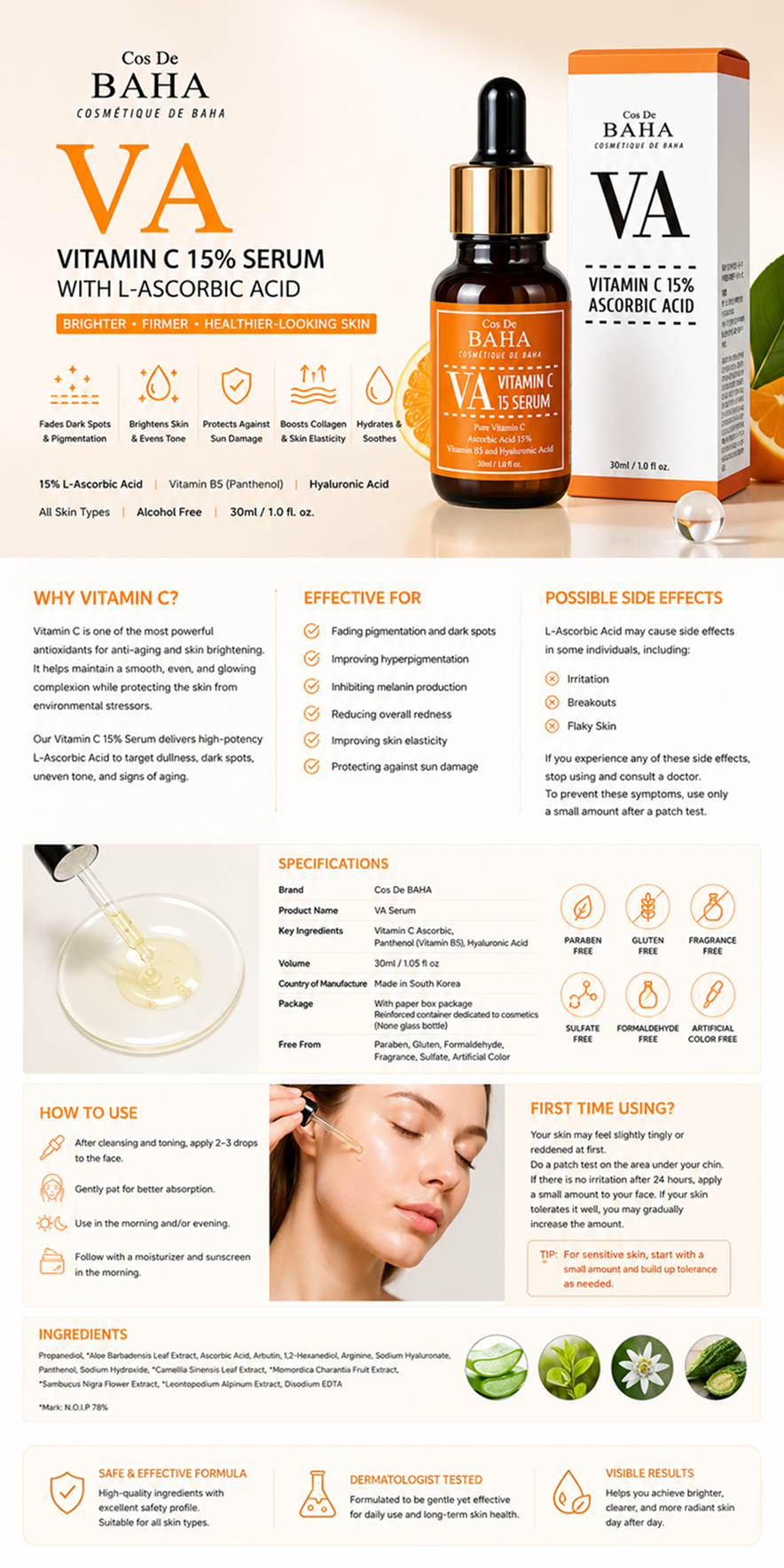Vitamin C + Arbutin Serum (VA) details