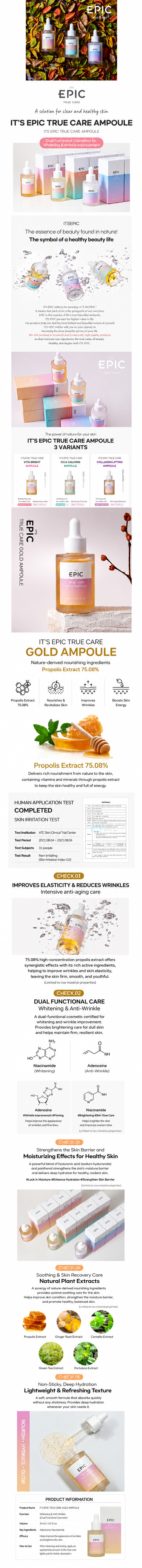 True Care Gold Ampoule details