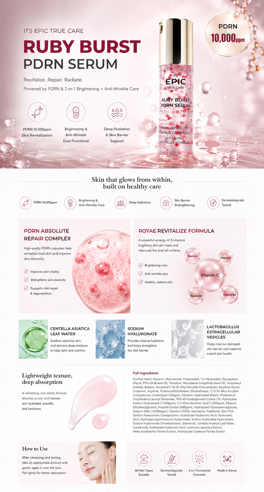 Ruby Burst PDRN Serum details