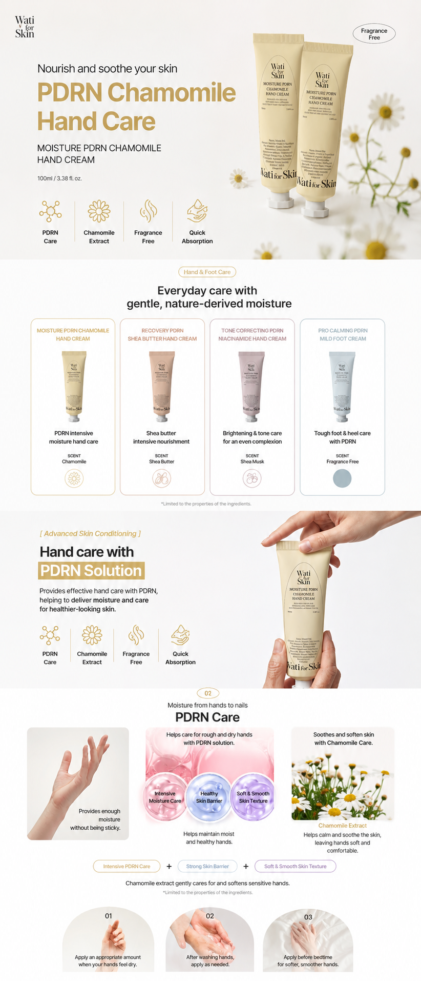 Moisture PDRN Chamomile Hand Cream details